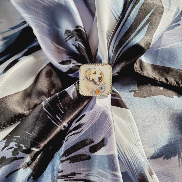 Western scarf slide,scarf slide bling concho, wild rag slides, Dog scarf slides - Picture 3 of 3